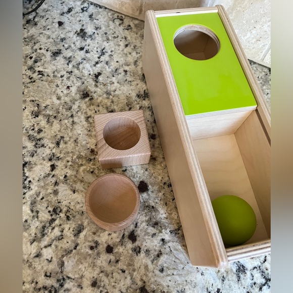 LovEvery Sliding Box, Wooden Ball, Cup and Square Ball Nester - Picture 8 of 13